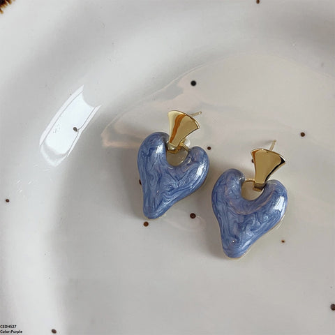 CEDH527 JMN Heart Drop Earrings  - CEDH