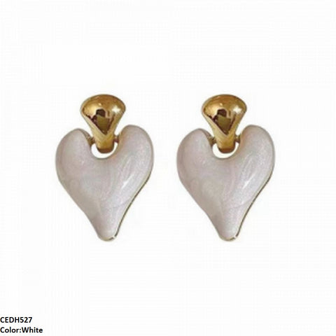 CEDH527 JMN Heart Drop Earrings  - CEDH