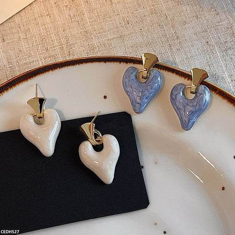 CEDH527 JMN Heart Drop Earrings  - CEDH