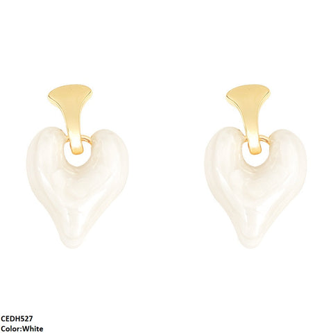 CEDH527 JMN Heart Drop Earrings  - CEDH