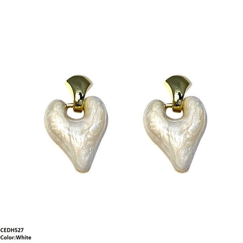 CEDH527 JMN Heart Drop Earrings  - CEDH
