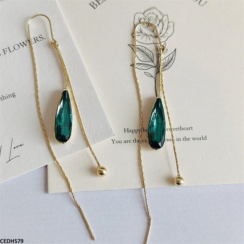 CEDH579 ZCD Tear/Chain Drop Earrings  - CEDH