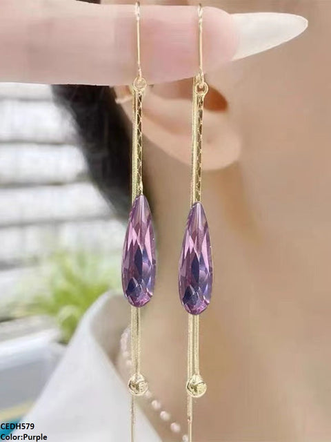 CEDH579 ZCD Tear/Chain Drop Earrings  - CEDH