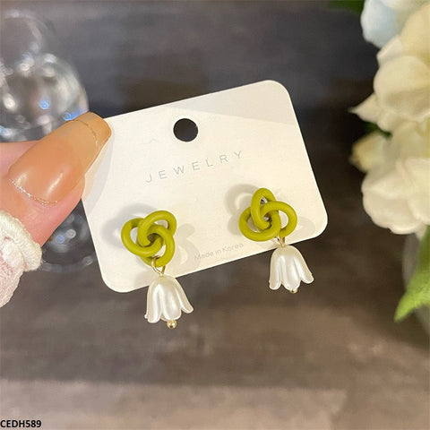 CEDH589 YYZ Flower Drop Earrings - CEDH