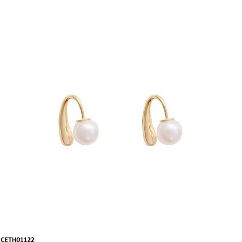 CETH01122 DGF Stainless Steel Round Pearl Tops Pair - CETH