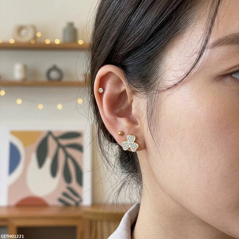 CETH01221 XAS Clover/Round Stainless Steel 3 Tops Pairs - CETH