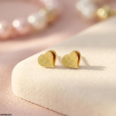 CETH01224 XAS Double Heart Stainless Steel Tops Pair - CETH