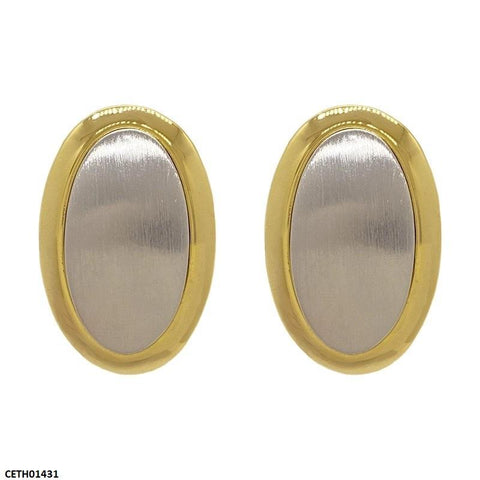 CETH01431 ZCD  Stainless Steel Oval Tops Pair - CETH