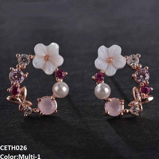 Enhance your wardrobe with our CETH026 SGC Flower Tops Pair. These fashion jewelry pieces, featured by TJ Wholesale Pakistan, add a touch of elegance to any outfit. Made with high quality materials, these artificial jewelry pieces are the perfect fashion accessory for any occasion. Elevate your style with this versatile and stylish pair.