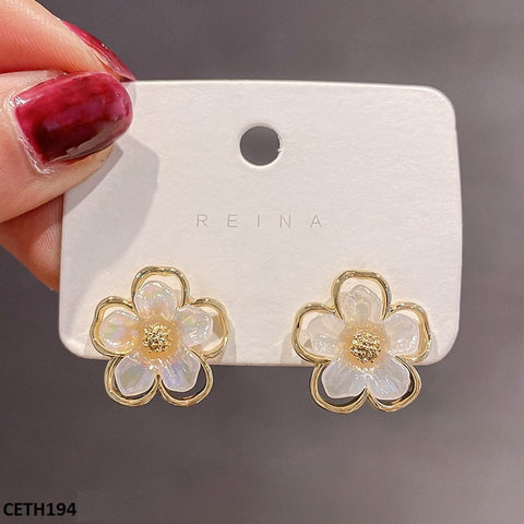CETH194 SGC Flower Stud Tops Pair - CETH