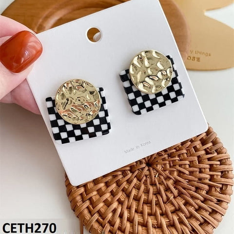 CETH270 SYB Black & White Check Tops Pair - CETH