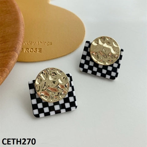 CETH270 SYB Black & White Check Tops Pair - CETH