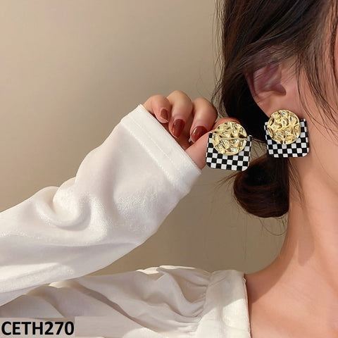CETH270 SYB Black & White Check Tops Pair - CETH