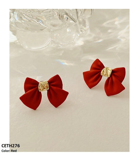 CETH276 YQG Bow Stud Tops Pair - CETH
