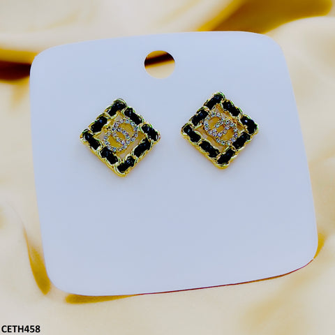 CETH458 JMN Double-O Saquare Stud Tops Pair - CETH