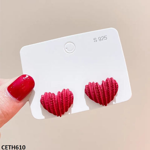 CETH610 XST Red Heart Stud Tops - CETH