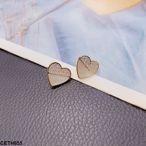 CETH655 YYZ Heart Ear Tops Pair - CETH