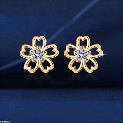 CETH731 BLX Flower Stud Tops Pair - CETH