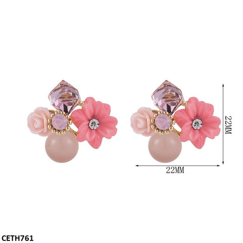 CETH761 LSH Rose Flower Tops Pair - CETH