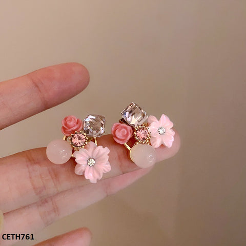 CETH761 LSH Rose Flower Tops Pair - CETH