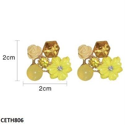 CETH806 LSH Rose Flower Tops Pair - CETH