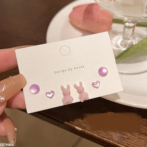 CETH866 HJF Rabbit/Heart 3 Tops Pair - CETH