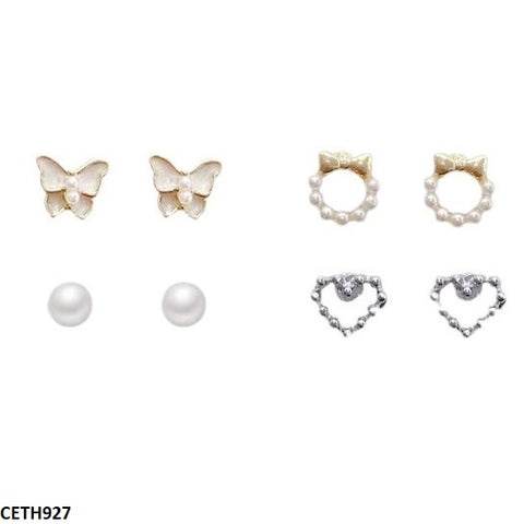 CETH927 YYZ Heart/Star/Pearl 6 Pair Tops - CETH