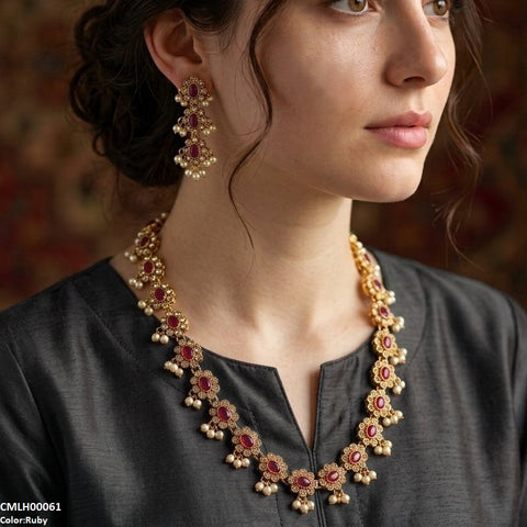 CMLH00061 SDQ Oval Stone Mala Set - CMLH