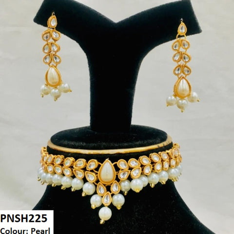 PNSH225 FRN Pear Necklace Set - PNSH