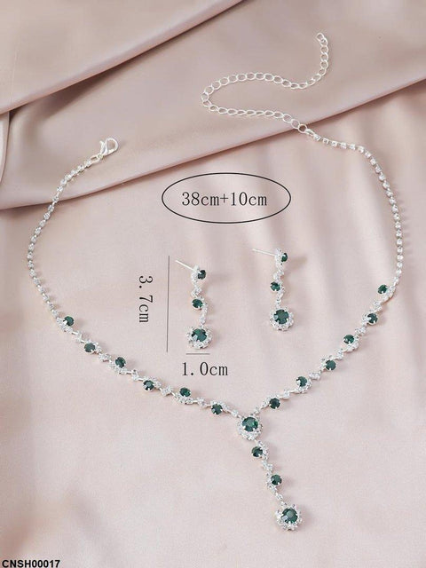 CNSH00017 YJJ  Flower Necklace Set - CNSH