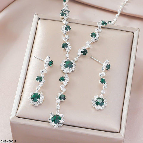 CNSH00017 YJJ  Flower Necklace Set - CNSH