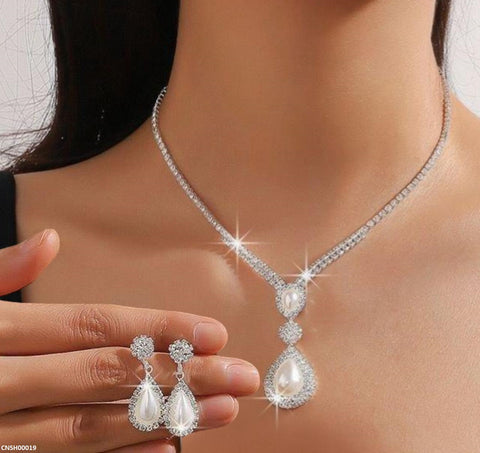 CNSH00019 YJJ Tear Drop Necklace Set - CNSH