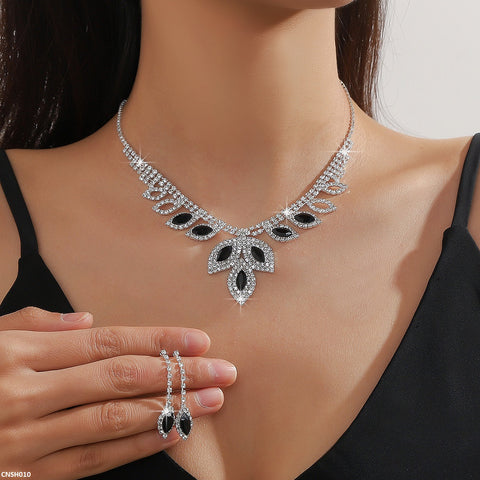 CNSH010 YJJ Marquise Necklace Set - CNSH