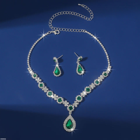 CNSH016 YJJ Tear Bracket Necklace Set - CNSH