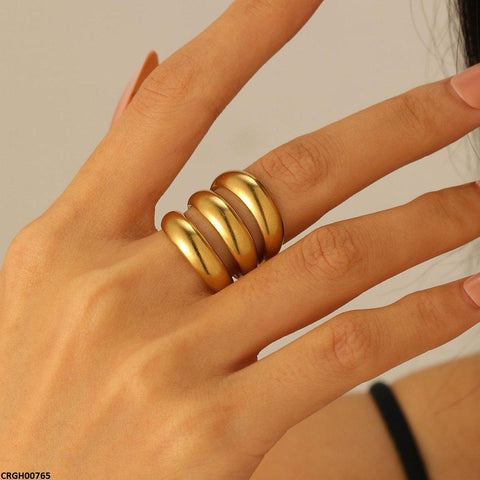 CRGH00765 QWN Triple Band Adjustable Ring  - CRGH