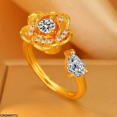 CRGH00773 ZFQ Imp Flower Ring Adjustable - CRGH