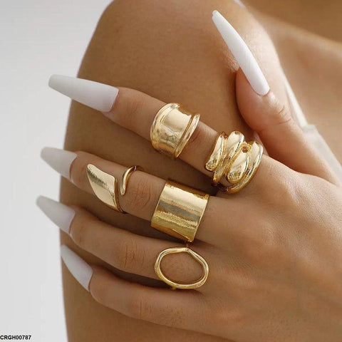CRGH00787 YYE 5 Midi Rings - CRGH