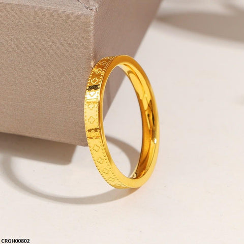 CRGH00802 DGF Stainless Steel Royal Texture Ring - CRGH