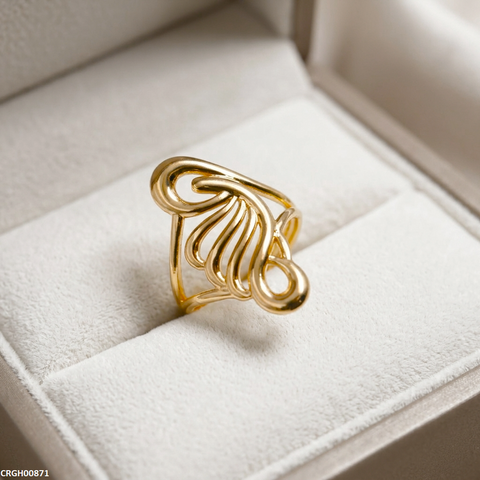 CRGH00871 NMS Swirl Wave Stainless Steel Ring Adjustable - CRGH