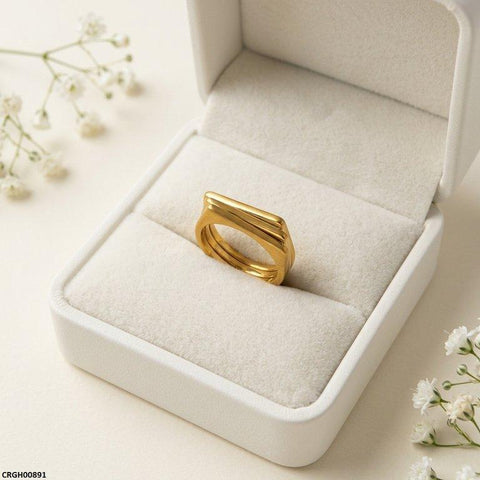 CRGH00891 MOX Stainless Steel Three- Layerad Ring - CRGH
