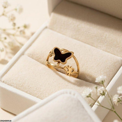 CRGH00918 MOX Stainless Steel Butterfly Ring - CRGH