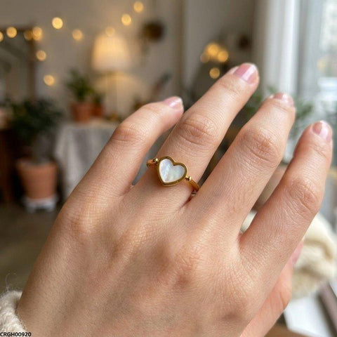 CRGH00920 MOX Stainless Steel Heart Layer Ring - CRGH