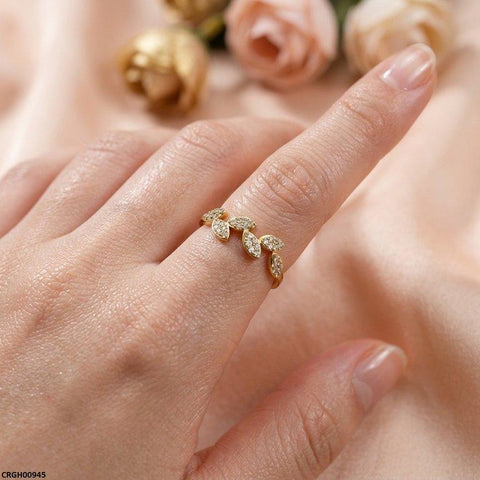 CRGH00945 MOX Stainless Steel Leaf Ring - CRGH