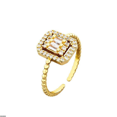 CRGH00949 BYJ Imp Square Stone Ring Adjustable - CRGH