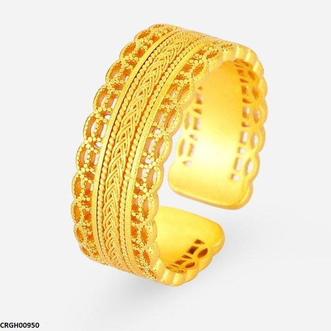 CRGH00950 ZFQ Round Filigree Ring Adjustable - CRGH