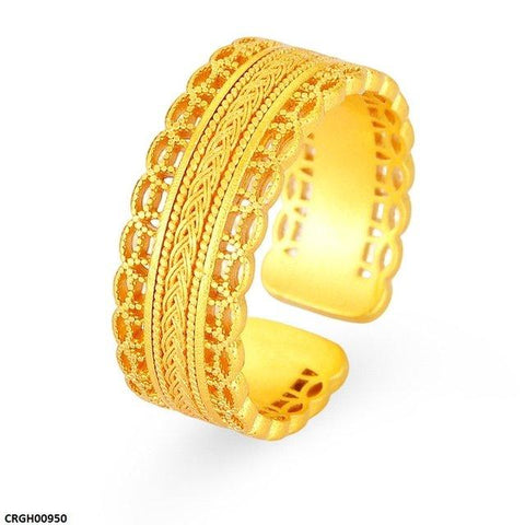 CRGH00950 ZFQ Round Filigree Ring Adjustable - CRGH