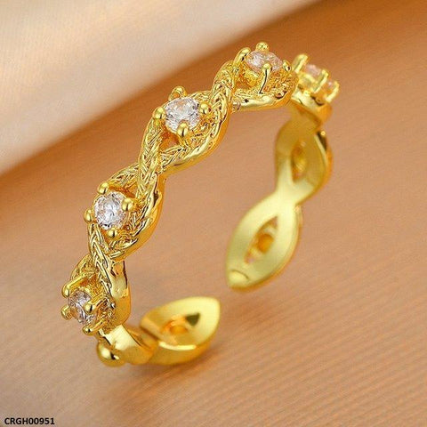 CRGH00951 ZFQ Round Stone Ring Adjustable - CRGH