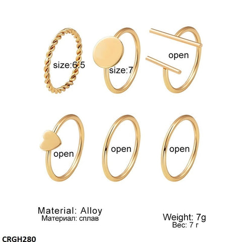 With the CRGH280 LSH 6 Midi Rings, you can up your look. These trendy and artificial jewelry items, which are made from premium materials, lend a touch of refinement to any ensemble. Ideal for those who love fashion and are searching for unusual fashion accessories. Originating from TJ Wholesale Pakistan.