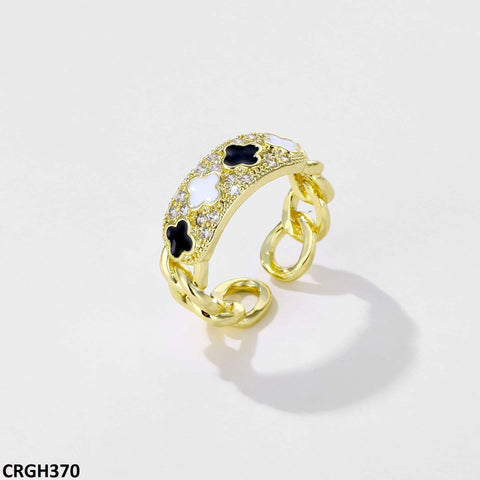 CRGH370 WKO Painted Flower Ring/Challa - CRGH