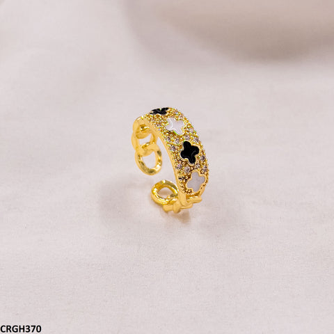 CRGH370 WKO Painted Flower Ring/Challa - CRGH